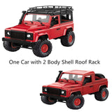 MN-90 1/12 2.4G 4WD 15KM/h RC Car 2 Body Shell & Front LED Light Rock Crawler Truck