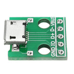 Micro USB With Soldering Adapter BoardTo Dip Female Socket B Type Microphone 5P Patch To Dip